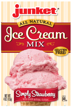 JUNKET: Mix Ice Cream Gluten Free Strawberry, 4 oz