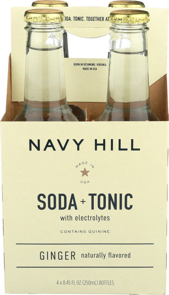 NAVY HILL: Soda Tonic Ginger 4 Count, 33.8 fo