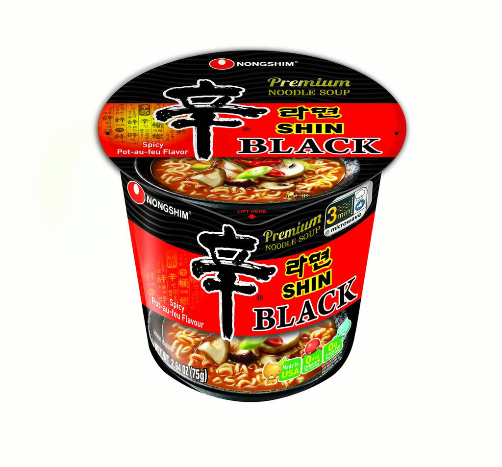 NONG SHIM: Black Shin Ramyun Cup, 2.64 oz