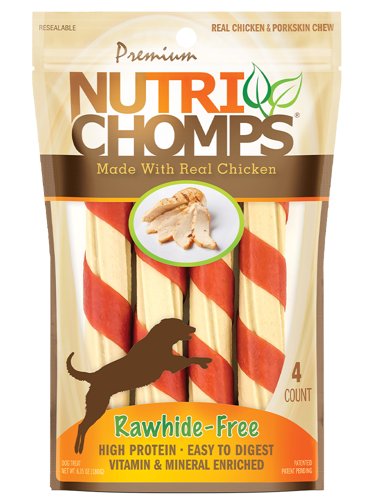 NUTRI CHOMPS: Braid Chicken 6In, 4 ea