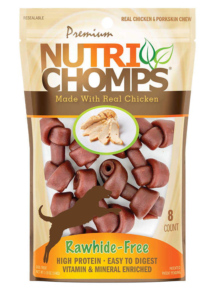 NUTRI CHOMPS: Knot Mini Chckn Wrap, 8 ea