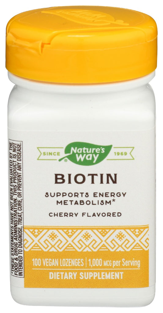 NATURES WAY: Biotin Lozenge 1000 mcg, 100 ea