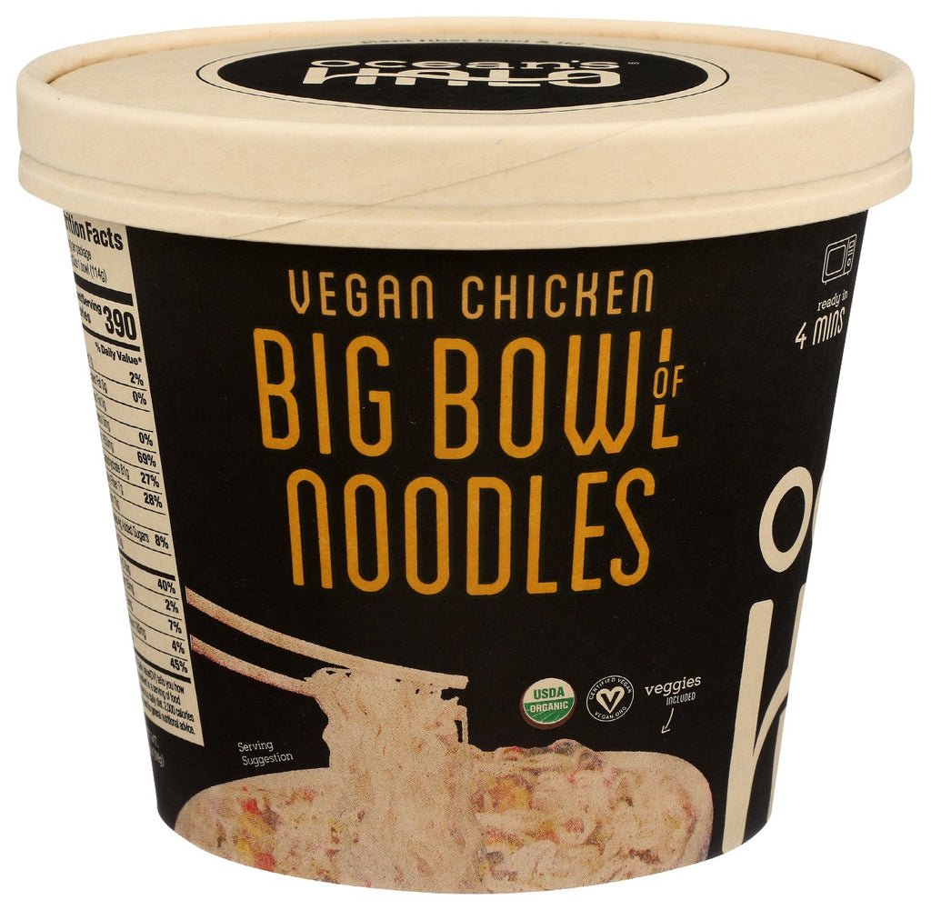 OCEANS HALO: Vegan Chicken Big Bowl Noodles, 4.02 oz