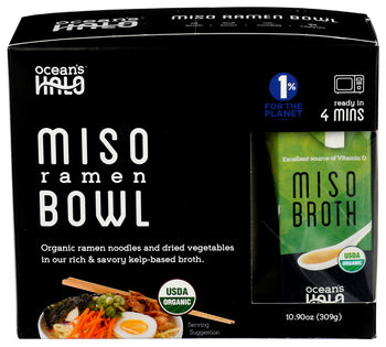 OCEANS HALO: Miso Noodle Bowl, 10.75 oz