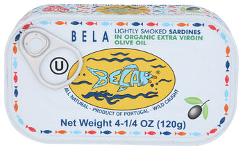 BELA: Sardines In Olive Oil, 4.25 oz