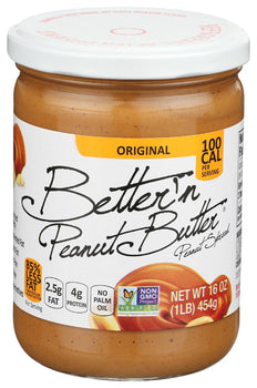 BETTER N PEANUT BUTTER: Peanut Spread Original, 16 oz