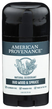 AMERICAN PROVENANCE: Oud Wood and Spruce Deodorant, 2.65 oz