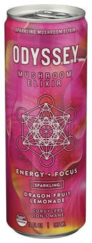 ODYSSEY ELIXIR: Energy Plus Focus Dragon Fruit Lemonade, 12 fo