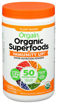 ORGAIN: Superfoods Immunity Up Powder Orange Tangerine, 9.9 oz