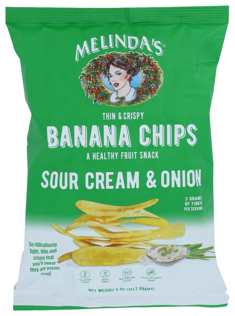 MELINDAS: Banana Chips Sour Cream and Onion, 5 oz