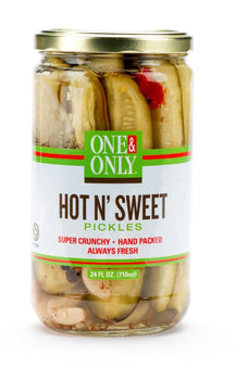 ONE AND ONLY SALAD DRESSING: Hot N Sweet Pickles, 24 oz