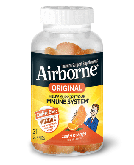 AIRBORNE: Zesty Orange Immune Support Gummies, 21 un