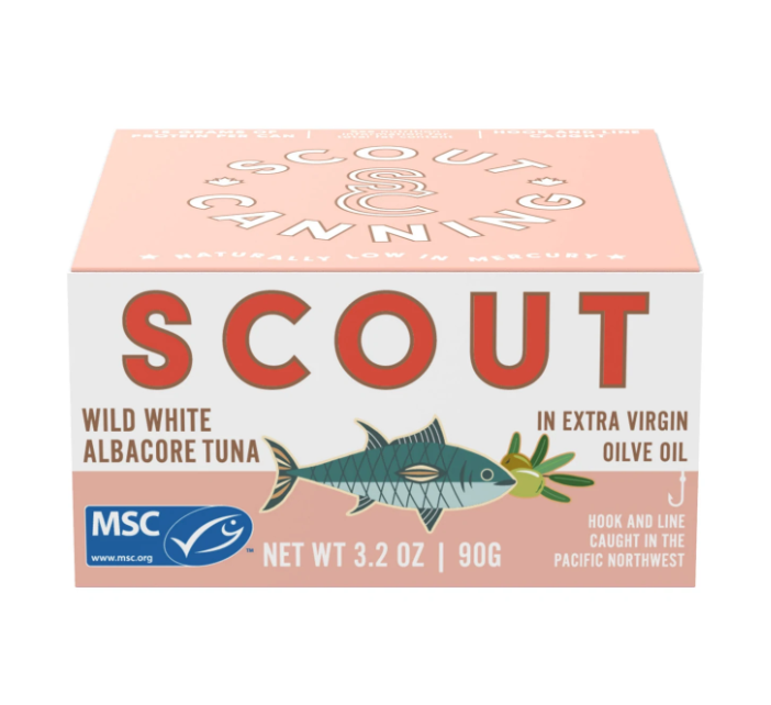 SCOUT: Wild Albacore Tuna In Organic Olive Oil, 3.2 oz