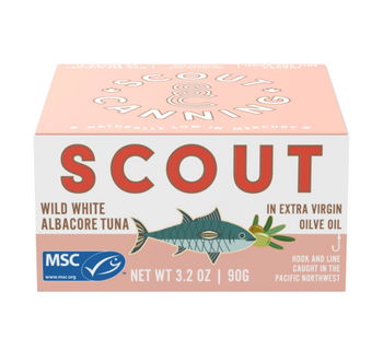 SCOUT: Wild Albacore Tuna In Organic Olive Oil, 3.2 oz