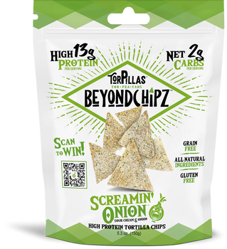 BEYONDCHIPZ: Screamin Onion Chips, 5.3 oz