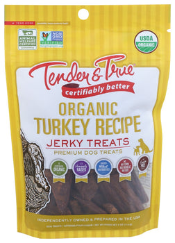 TENDER AND TRUE: Organic Turkey Jerky Treats, 4 oz