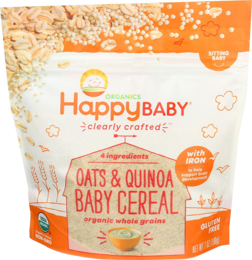 HAPPY BABY: Oats and Quinoa Cereal, 7 oz