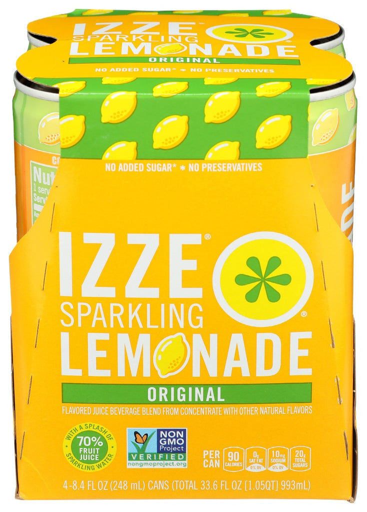 IZZE BEVERAGE: Sparkling Lemonade Original 4pack, 33.6 fo