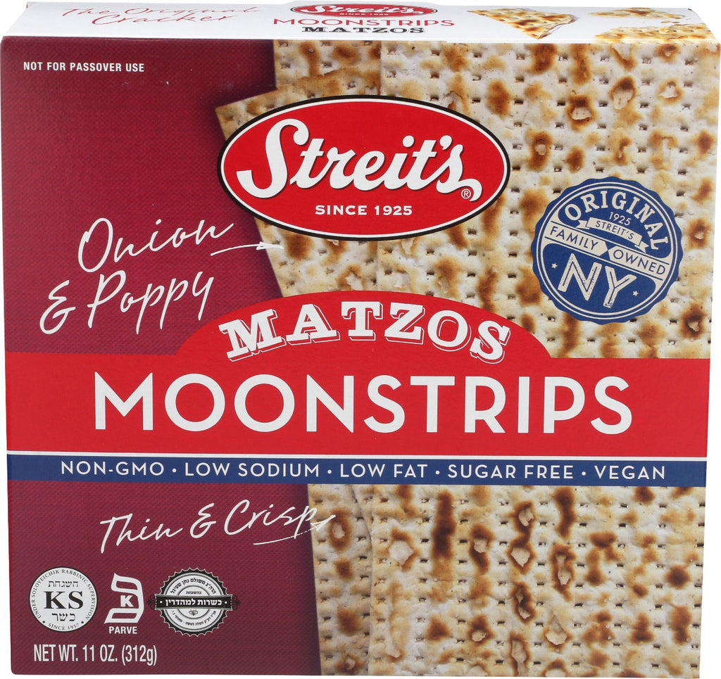 STREITS: Moonstrip Onion and Poppy Matzo, 11 oz