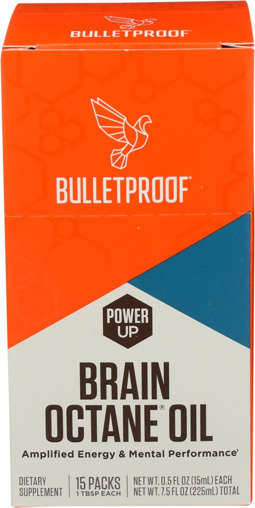 BULLETPROOF: Brain Octane C8 MCT Oil Packets, 7.5 fo