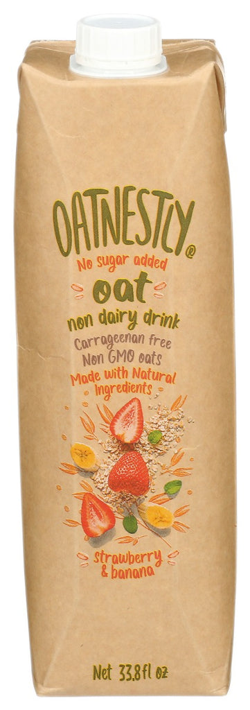 OATNESTLY: Strawberry Banana Oatmilk, 33.8 fo