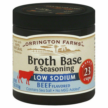 ORRINGTON FARMS: Low Sodium Beef Flavored Broth Base And Seasoning, 5 oz