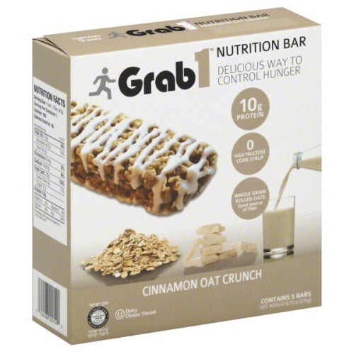 GRAB 1: Cinnamon Oat Crunch Bar 5ct, 47 gm