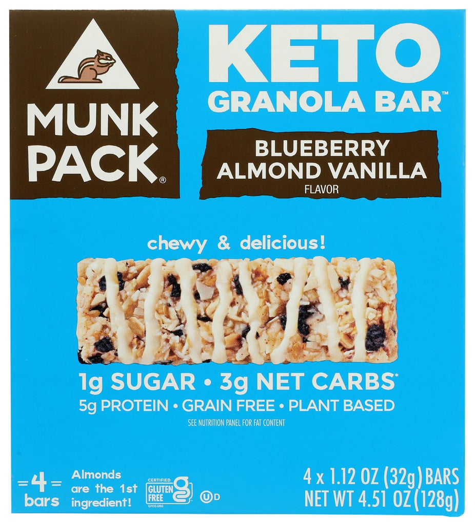 MUNK PACK: Bar Blubry Almnd Van 4Pk, 4.51 oz