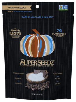 SUPER SEEDZ: Seeds Pumpkin Dk Chocolat, 4 oz