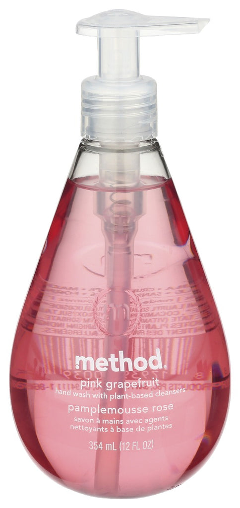 METHOD HOME CARE: Gel Hand Wash Pink Grapefruit, 12 oz