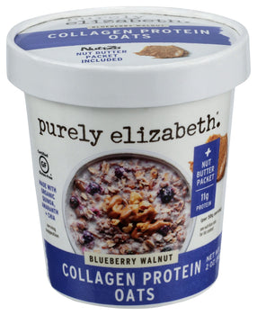 PURELY ELIZABETH: Blueberry Walnut Collagen Protein Oats Cup, 2 oz