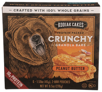 KODIAK: Peanut Butter Crunchy Granola Bars, 9.5 oz