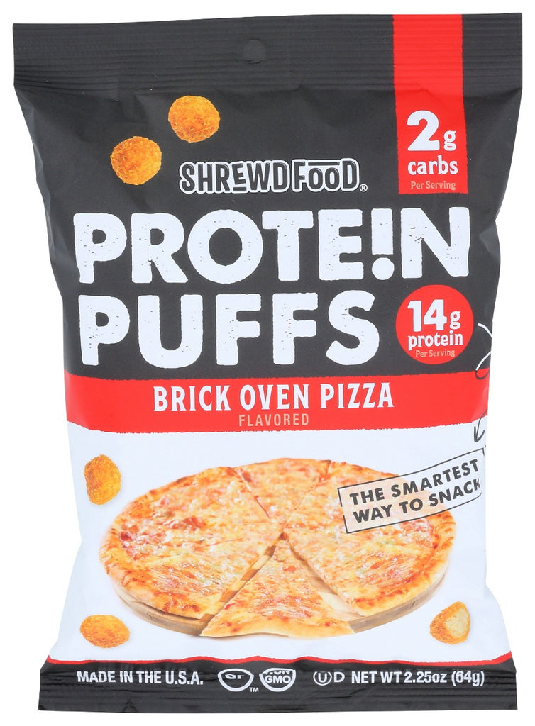 SHREWD FOOD: Protein Puffs Brick Oven Pizza, 2.25 oz