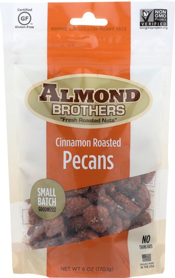 ALMOND BROTHERS: Cinnamon Roasted Pecans, 6 oz