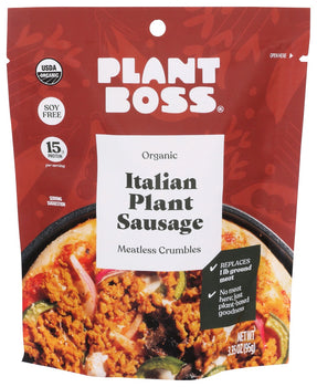 PLANT BOSS: Italian Plant Sausage, 3.35 oz