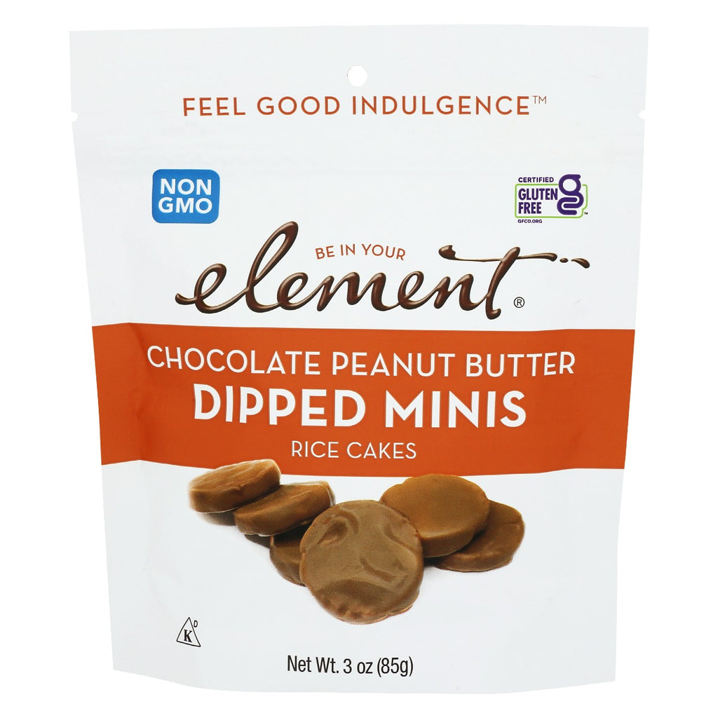 ELEMENT SNACKS: Chocolate Peanut Butter Fully Dipped Minis, 3 oz