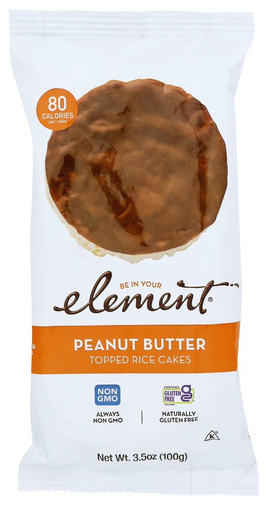 ELEMENT SNACKS: Peanut Butter Topped Rice Cakes, 3.5 oz