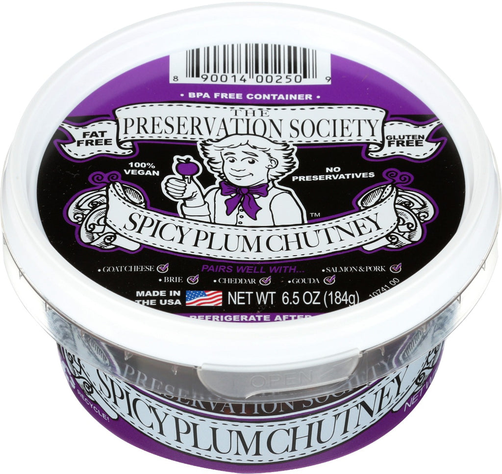 THE PRESERVATION SOCIETY: Spicy Plum Chutney, 6.5 oz