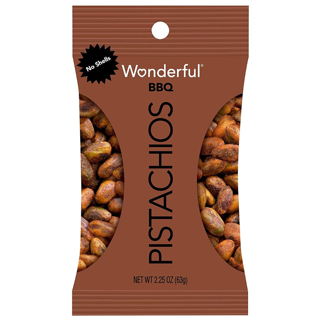 WONDERFUL PISTACHIOS: BBQ No Shells, 2.25 oz