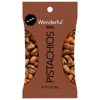 WONDERFUL PISTACHIOS: BBQ No Shells, 2.25 oz