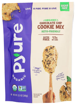 PYURE: Organic Sugar Free Chocolate Chip Cookie Mix, 12.9 oz