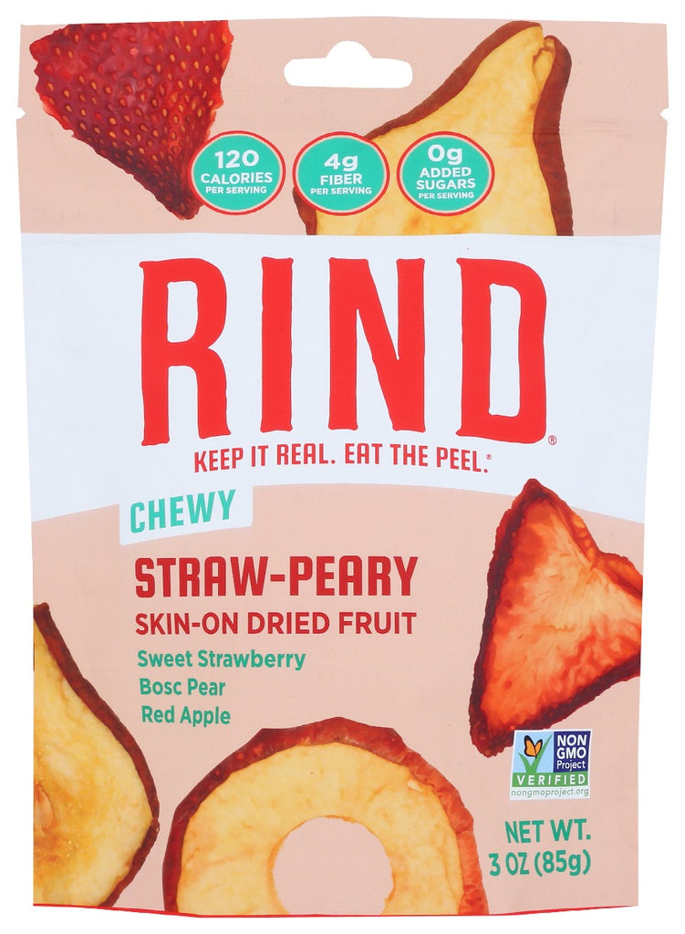 RIND: Straw Peary Skin On Dried Fruit, 3 oz