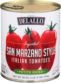 DELALLO: San Marzano Style Diced Tomatoes, 28 oz