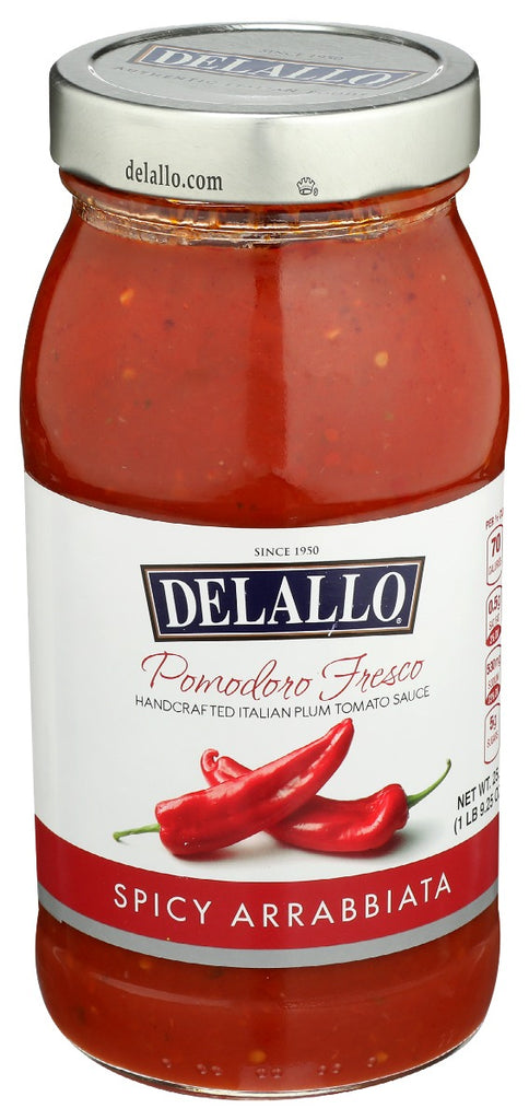 DELALLO: Pomodoro Spicy Arrabbiata Sauce, 25.25 oz