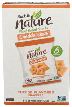 BACK TO NATURE: Cracker Cheddar 6Pk, 6 oz