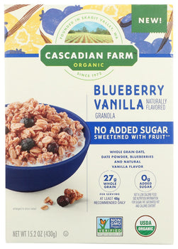 CASCADIAN FARM: Granola Blubry Van No Sug, 15.2 oz