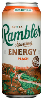 RAMBLER: Drink Enrgy Sprkl Peach, 16 fo