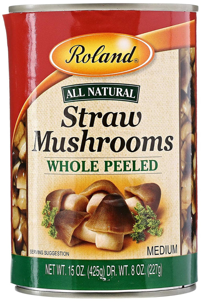 ROLAND: Peeled Straw Mushrooms, 15 oz