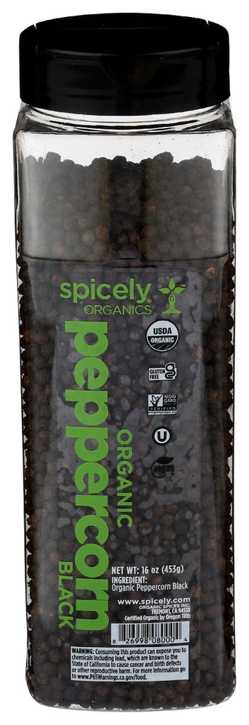 SPICELY ORGANICS: Spice Black Peppercrn Org, 16 oz