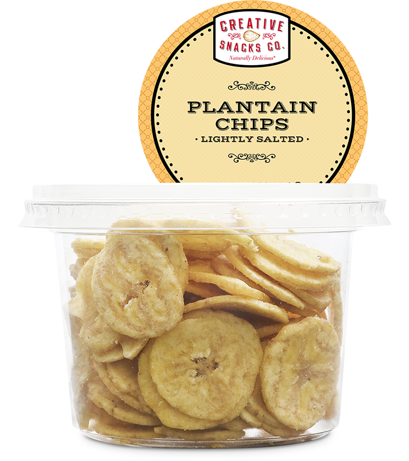 CREATIVE SNACK: Plantain Chips with Salt Cup, 3.5 oz